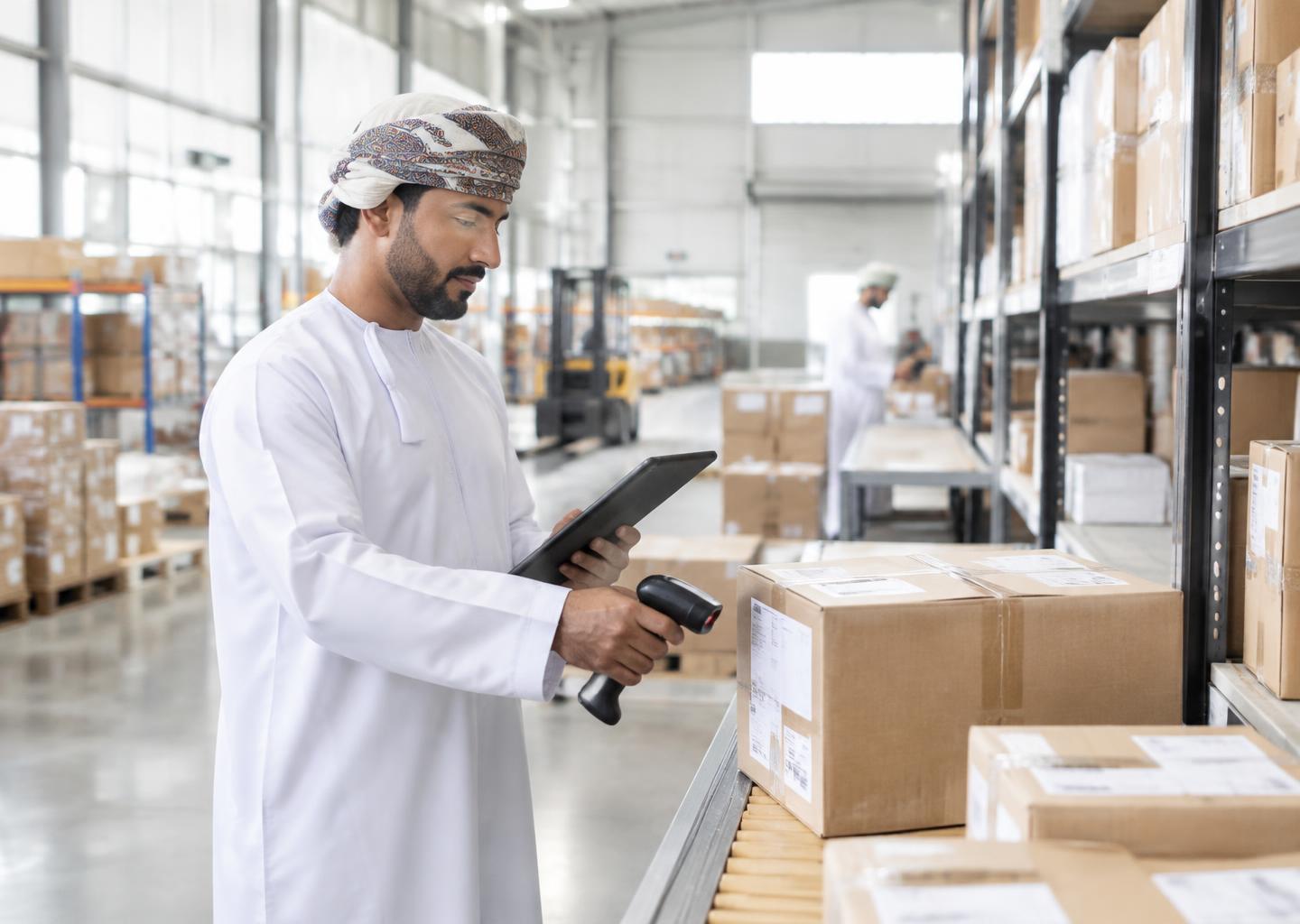 Illustrative parcel fulfilment and digital logistics in Oman