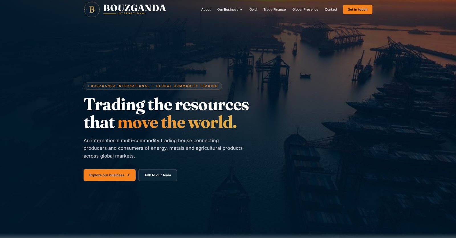 Bouzganda International trading website